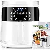 Aigostar White Cube - Air Fryer 7L 1900W, 5-in-1 ölfreie Fritteuse, 7 voreingestellte Funktionen mit LED-Bildschirm, herausne