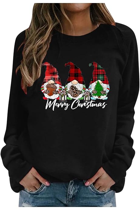 Christmas Jumper Weihnachtspullover Glitzer Damen Damen