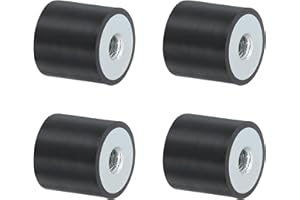 QUARKZMAN 4 Pezzi 20 x 20mm M6 Ammortizzatori in Gomma Supporti Filettatura Femmina, Supporti Isolanti Antivibrazione Sostituisce Cuscinetti Antivibranti Blocco Base Piatto Silenzioso