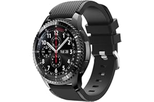 Vozehui Strap Compatible with Samsung Gear S3 Frontier/Gear S3 Classic/Galaxy watch 46mm/huami amazfit 2/huawei watch GT/huawei watch 2 pro Smartwatch, 22mm Soft Silicone Sport Wrist Band