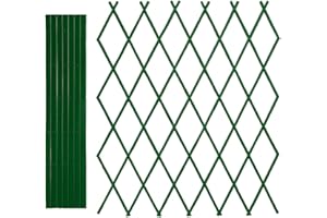Virsus 1 Traliccio Estensibile in PVC 1715, misura 100x200 cm, per sostegno a muro di fiori e pianti rampicanti, per decorazione esterni pannello recinzione giardino, terrazzo Vari Colori (verde)