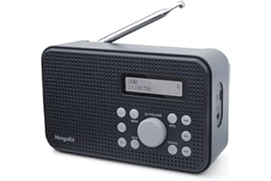 MangoKit MP2 Dab/Dab+ et Radio FM, Alimentation Secteur et Batterie, Radio numérique Portable, Radio numérique Rechargeable avec Charge USB,40 Stations prédéfinies, Prise Casque - Gris foncé