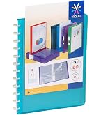 Exacompta Protège-documents Exactive à Anneaux 80 Vues - 40 Pochettes A4 Noir Rigide