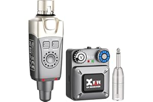 Xvive U4 In Ear Monitor Wireless Sistema IEM wireless professionale per studio, performance dal vivo, prove di gruppo (un trasmettitore e un ricevitore)