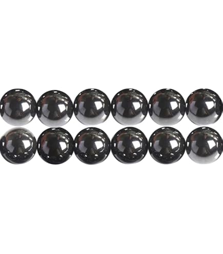 Lot De 26 Perles En Hématite Striée – Diamètre 8 Mm – Pour Bijoux