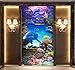 Produktbild Weaeo 3D Wallpaper Benutzerdefinierte Wandbild Schönheit Vlies 3 D Unterwasserwelt Delphin Wandbild Korridor Veranda Figur   Tapete-280X200Cm