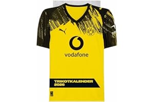 BVB Trikotkalender 2026: Kalender im originalen Trikot-Design, perfekt für Fans des BVB. Die tollsten Spielerfotos in einem dekorativen Wandkalender. (Bundesliga Kalender Heye)