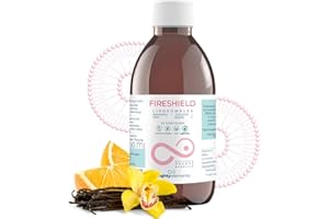 ‎MIGHTY ELEMENTS Mighty Elements Liposomales Fireshield 4 in 1, Astaxanthin 8 mg,Curcumin 100 mg,MSM 500 mg, Vitamin C 500 mg, Orange- / Vanille Geschmack, Vegan, Glutenfrei, hohe Bioverfügbarkeit 250ml