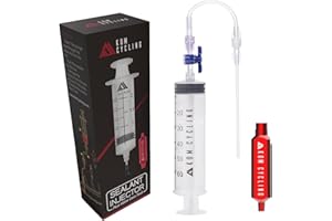 KOM Cycling Seringue d'injecteur de mastic sans chambre à air et outil de retrait de noyau de valve Presta conçu pour les joints Stans No Tubes et autres mastics