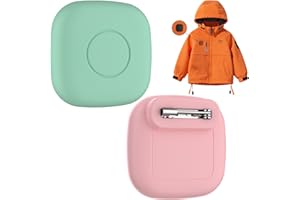 SKYARMOR 2-Pack Waterproof Silicone Case with Pin for Tile Mate 2024/2022 – Hidden GPS Tracker Holder for Kids, Teens, Elderly, Pets, Bags, Luggage – Anti-Lost & Anti-Scratch Cover – Pink/Green