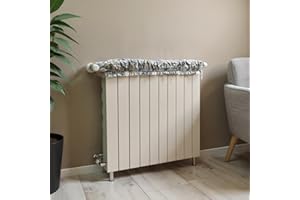 L&J Copritermosifone in stoffa elasticizzato copricalorifero regolabile lavabile cover copri termosifone icotone cattura polvere estensibile universale con filtro anti smog (Grigo N 1 60-120 cm)