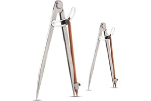 DASHUAIGE Professioneller Kompass für Holzbearbeitung, mit Flügel- und Stifthalter, 6 Zoll 10 Zoll, Zimmermannszirkel für Geometrie, Zeichnen und Zeichnen (150 mm und 250 mm)
