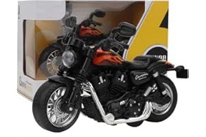 TNFEEON Motorbike Model Toy, Electric Alloy Car High Simulation Model Toy with Light and Music Education Toys Gift For Children[Black]