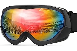 OutdoorMaster Kids Ski Goggles - Helmet Compatible Snow Goggles for Boys & Girls with 100% UV Protection