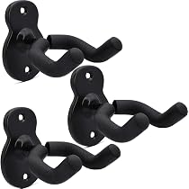 3 Appendini A Muro Per Chitarra In Legno - Gancio Per Chitarra, Accessori Neboic, Confezione Da 3