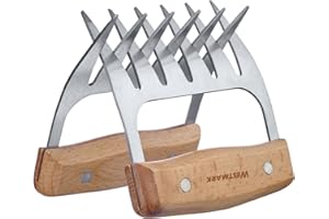 Westmark Griffes à viande – griffes pour déchirer et hacher la viande, idéales pour le pulled pork, accessoire pratique de cuisine, barbecue et rôtissoire – acier inoxydable, 2 pièces