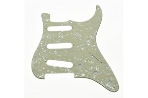 KAISH Golpeador de guitarra vintage de 8 agujeros ST Strat SSS perla envejecida para Stratocaster de Estados Unidos y México