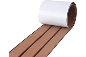 SenMore Eva Tappetino Antiscivolo per Barca, Navi e Marittimi, Tappetino Antiscivolo in Teak Artificiale può Essere Utilizzato per la Decorazione di Yacht