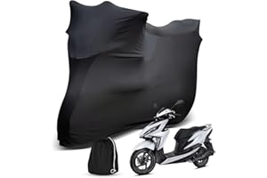 KISTRBA Indoor Motorcycle Tarpaulin Compatible with Honda Scooter Models Forza 125 350, Stretch Soft Satin Tailored Breathable Dust Protection Motorcycle Cover for Indoor Garage Halls Show
