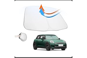 GIUD Pare Soleil Voiture pour Mini Cooper F55 F56 F57 2015-2023, Protection Pare Brise Avant, Pare-Soleil Pliant Argent Anti UV Pare-Vent Pliable