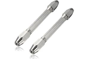 Mandouer Double Ended Pin Vice Hand Drill, 0.5-3.2mm Precision Mini Drill for Jewellery Making, Resin Crafts, Model, Wood and DIY Projects (1pc)