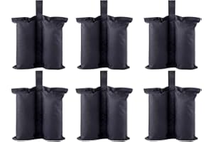 YELAIYEHAO Strapazierfähige doppelt genähte Gewichte, Beingewichte für Pop-Up-Zelt, gewichtete Füße, Sandsack, Outdoor-Tasche, schwarz, Größe L, 15 x 44 x 45 cm, Schwarz