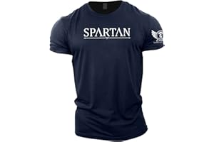 GYMTIER Spartan Forged – T-shirt de sport pour homme Bodybuilding Haltérophilie Strongman Training Top Active Wear Spartan Forged