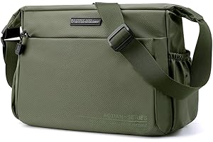 zhongningyifeng Men's Shoulder Bag Nylon Messenger Bag Crossbody Purse Waterproof Lightweight for Travel Work Outdoor