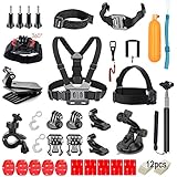 Hltd Accessories Bundle Kit for GoPro Hero 5 4 3+ 3 2 1, Sport Camcorder Camera Accessory Set for Xiaomi SJ4000 SJ5000 DBPOWER VicTsing APEMAN WiMiUS Rollei QUMOX