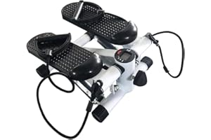 ‎XUANYU XUANYU Hydraulischer Stepper mit LCD-Display, Mini-Stepper mit Zugschnur, Rot / Schwarz