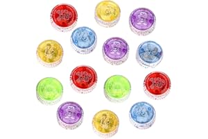 Yoyos Infantiles con Luz, SKJJL 15 Piezas Yoyo Profesional, LED Yo Yo Niños Rodamientos Reactivos Jojo, Yoyo para Principiantes Niños, Entretenimiento para Fiestas de Cumpleaños (Color Aleatorio)