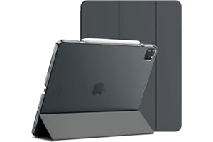 ‎JETECH JETech Etui dla iPad Pro 12,9 Cala (Model 2020/2018), dla Ołówkiem, Automatyczne Budzenie/Usypianie (Ciemno Szary)