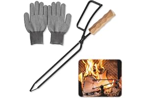 Casenly Pinze per Caminetti, Pinze per Legna da Ardere Clip per Falò per Caminetti per Interno Stufa a Legna Camino Pinze Pinze per Falò e Stufe