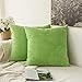 Produktbild MIULEE 2er Set Kordsamt Zierkissenbezug ohne Füllung-Zierkissenhülle Dekorative Kissenbezug Dekokissen Kissenhülle mit Verstecktem Reißverschluss 18x18 Zoll 45 x 45 cm Apple Grün