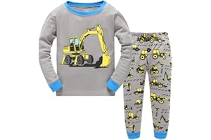 Tkiames Jungen Schlafanzug Langarm Herbst Winter Kinder Nachtwäsche Pyjama Sets 98 104 110 116 122 128 134