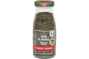 ALBERT MENES AM Thym - Récolté dans Sud de la France - Plante Aromatique de Provence - Idéal pour Tisane, Infusion, Cuisine Gastronomique ou Plats Maison - Certifiée IGP - 30g - ALBERT MÉNÈS