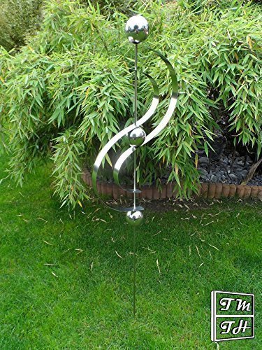 Edelstahlstele „Design 16“ Gartenstecker Edelstahl Edelstahlskulptur verschiedene Höhen - 3