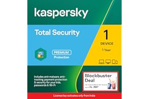 Kaspersky | Total Security | 1 Device | 1 Year | Email Delivery in 1 Hour - No CD
