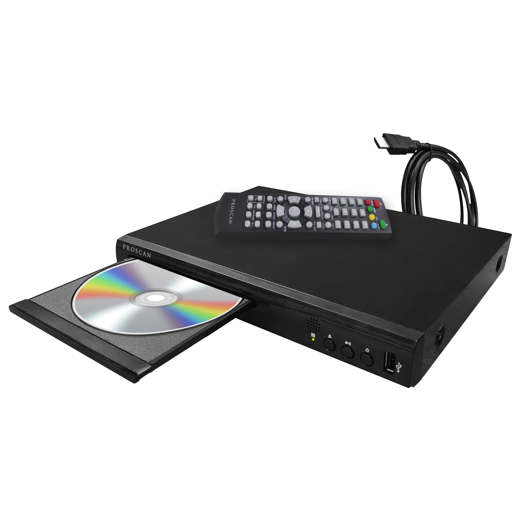 Compact Region-Free HDMI Blu-ray Player with Remote Control | 6' HDMI Cable and Multi-Language Support | Blu-ray and DVD Players for TV | Supports Multiple Disc Formats and Dolby Surround Sound