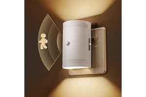 LOHAS-LED Night Light, Motion Sensor Night Light Plug in Wall, Motion Activated Plug in Nightlight, 0-100LM Dimmable, 3000K Warm White, for Hallway, Toddler, Bedroom(White Shade)