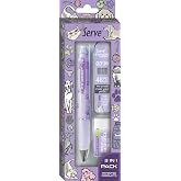Serve Doğa Desenli Deep Kalem, Deep Silgi ve Deep Min, 0.7 mm, Lavanta
