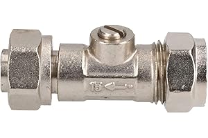 DISCOUNT SELLER Service Valve Straight 15mm x 1/2" Chrome Plated
