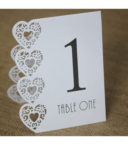 Lot De 12 Numéros De Table Mariage Feuille D'Or Ginger Ray - Cartes 18x11 Cm