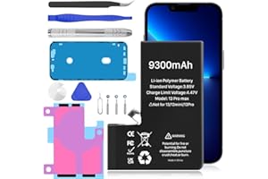 BOANV 9300mAh Akku für iPhone 13 Pro Max, (2024 New Upgrade) Super High Capacity Ersatzakku für 13 Pro Max （A2643 A2484 A2641 A2644 A2645） mit professionellem Ersatzteilset