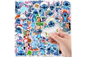 CANVERLENS Stitch Vinyl Aufkleber 50 Stück für Wasserflaschen, Laptop,Computer, Skateboard, süße Aufkleber, Geschenk für Kinder, Teenager, wasserdicht