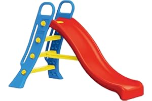 Dolu - Grande acquascivolo, 2 in 1, grande scivolo con scala blu e discesa rossa, autoportante, per bambini, per interni ed esterni, 104 x 165,5 x 77,5 cm (A x L x P)