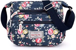 Gelory Torebka crossbody dla kobiet: torba listonoszka z wieloma kieszeniami nylonowa wodoodporna torba podróżna na butelkę z wodą, telefon, zakupy, wędrówki, codzienne użytkowanie