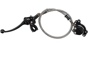 WOOSTAR Front Disc Brake Master Cylinder Caliper Assembly Replacement for 2 Stroke 43cc 47cc 49cc Mini Pocket Bike Dirt Bike Mini Chopper Scooter