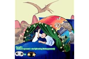 NIFOGO Vrent Tente De Lit Enfant,Tente Tunnel Enfants,Tente Enfant Pliable Pop Up,Tente De Lit avec LED, Tente De Jeu avec Lumiere,Cadeau d'anniversaire De Noël Garçon Fille