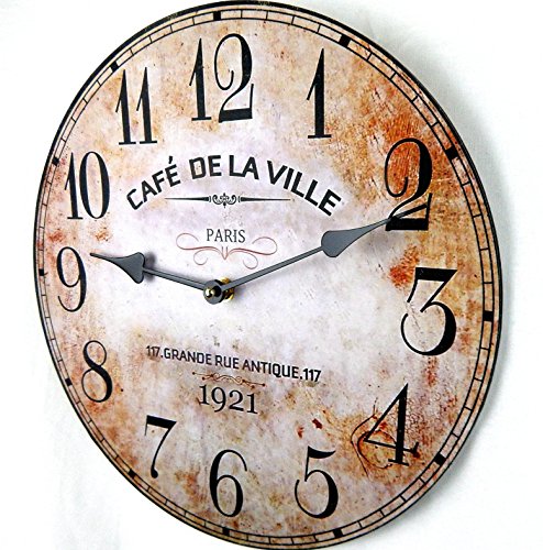 leise Wanduhr Vintage look - 4